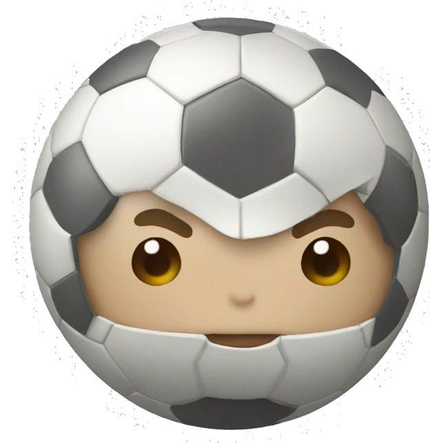 Chicon con una pelota de futbol emoji