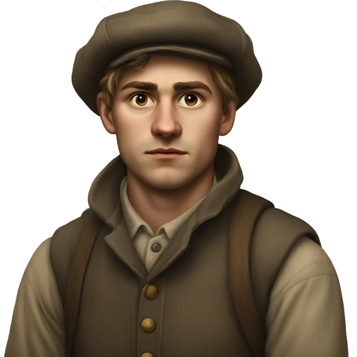 25 year old peasant during the 1917 revolution in russia photorealistic serious emoji
