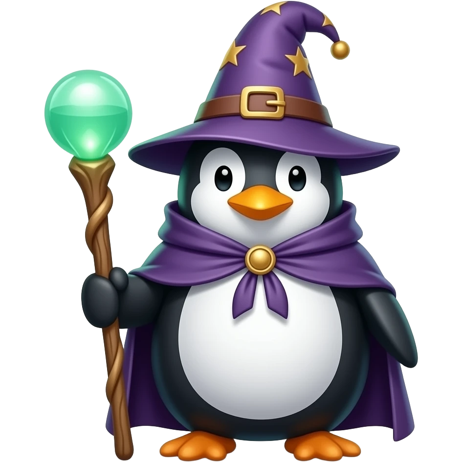 Penguin Wizard emoji