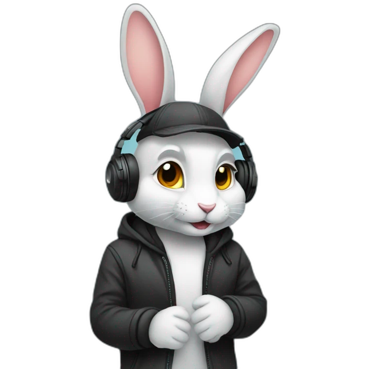 DJ rabbit emoji