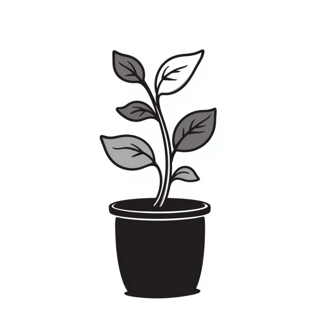 Basil herb plant with leaves emoji