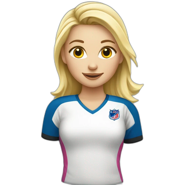 Blond Girl hockey player emoji