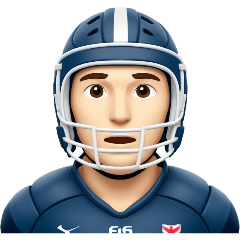 Cinematic Realistic image of rugby headgear with detailed padding and rugged design elements, set against a blurred stadium background with bold, high-contrast lighting that highlights its protective design emoji