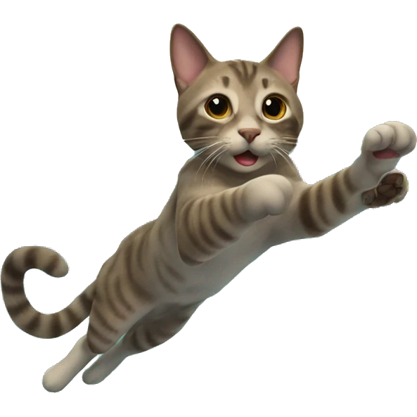 a cat diving emoji