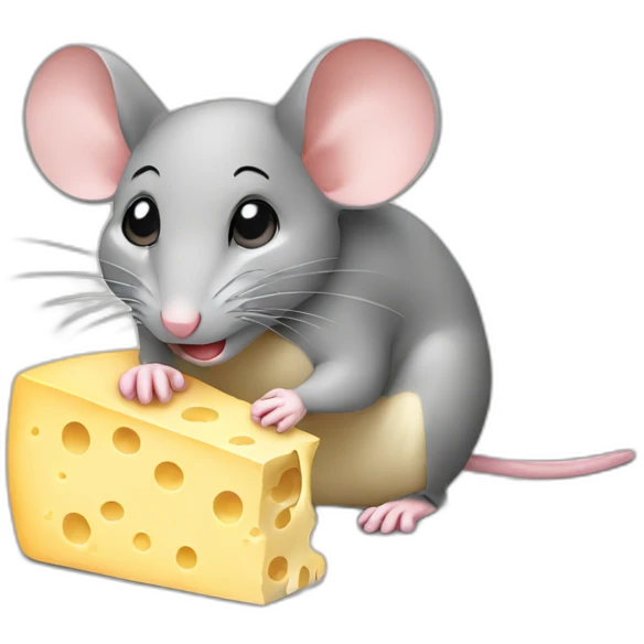 Mouse eat cheese emoji