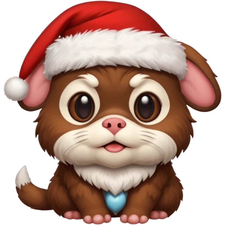 mogwai from the movie gremlins with a santa hat emoji