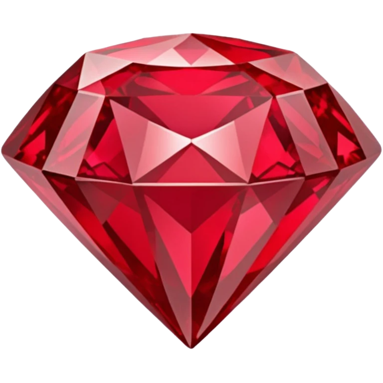 red ruby, diamond gem shape emoji