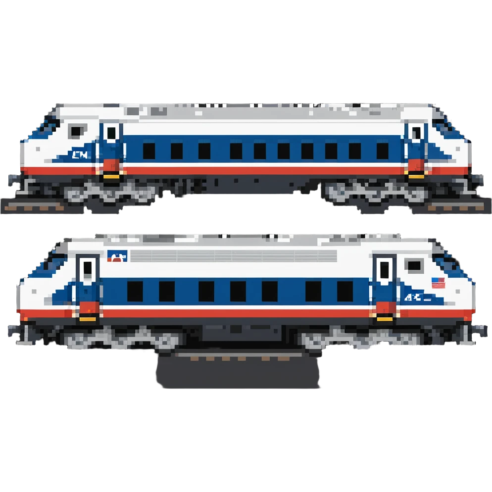 Amtrak ACS-64 electric locomotive, three-quarters view emoji