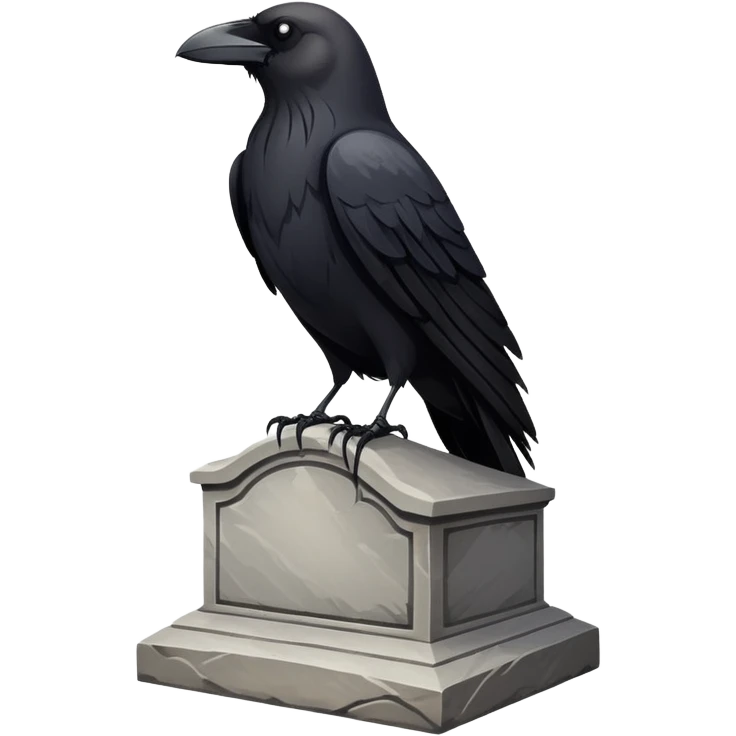 Crow-in-cementery emoji