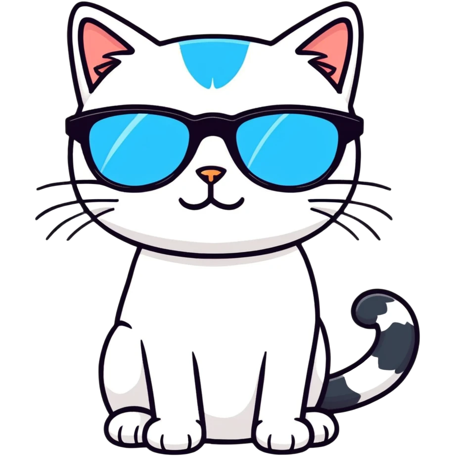 Cat with sunglasses emoji