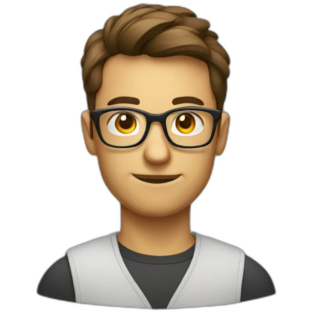 nerd web developer with glasses emoji