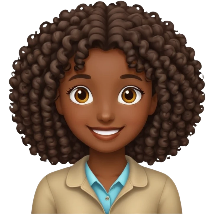 Haz un emoji de una chica definiendo sus rulos  emoji