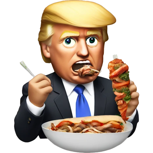 Donald Trump eating kebab  emoji