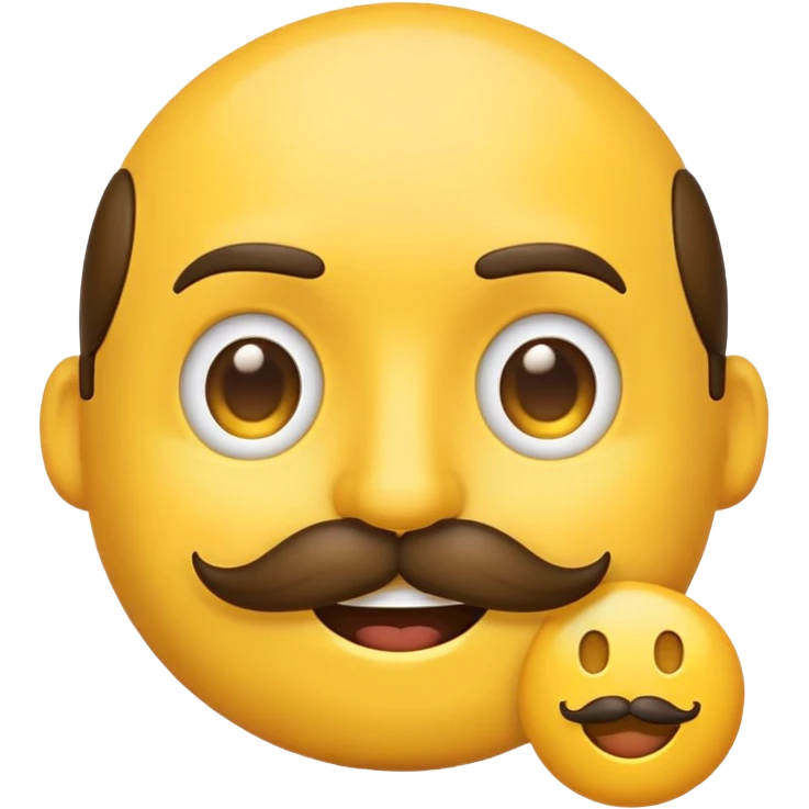 emoji with moustache ￼ emoji