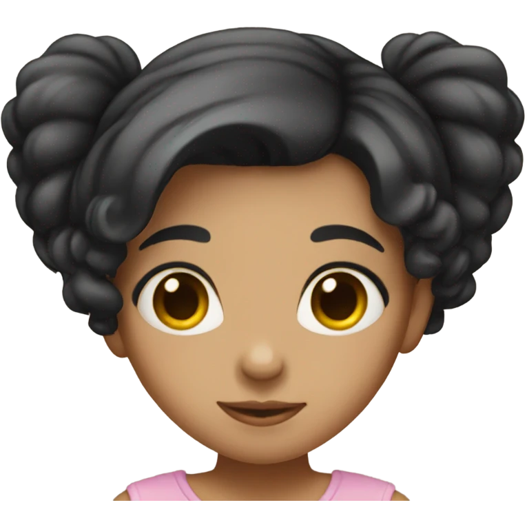 Girl with black hair standing emoji