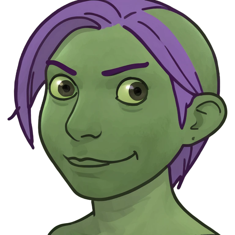 White girl with purple hair  emoji
