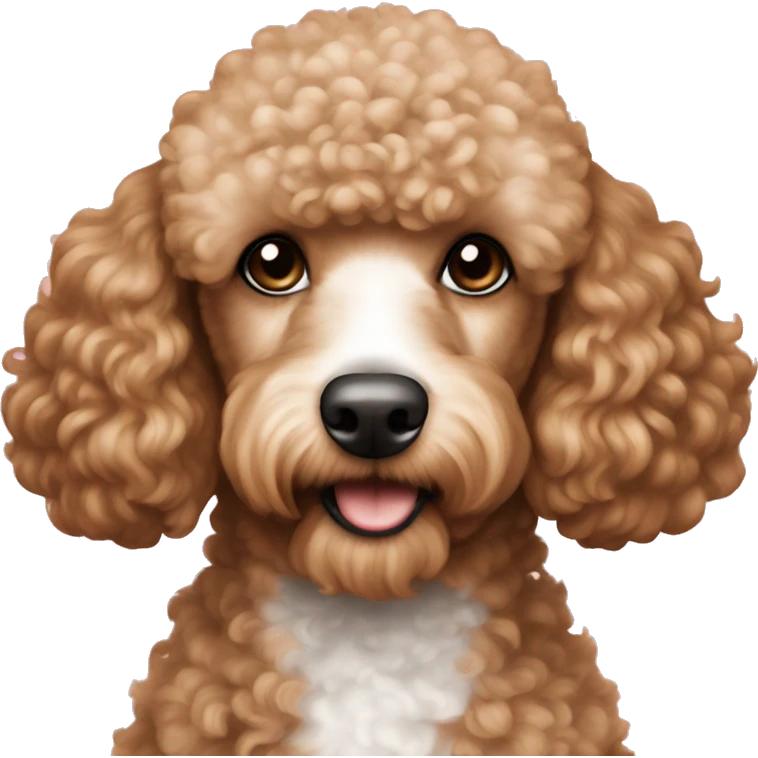 Light brown poodle with white chest emoji