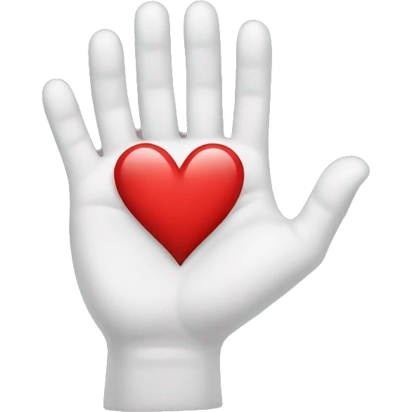 Reverse Hand heart emoji