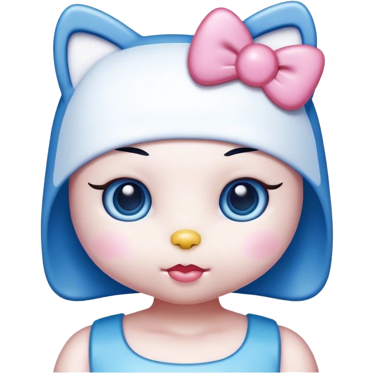blue hello kitty emoji