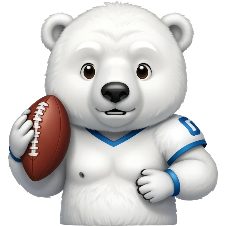 Emoji of polar bear football player emoji emoji
