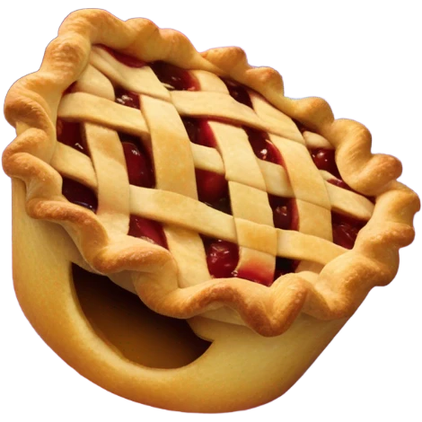 Apple pie inside wormhole emoji