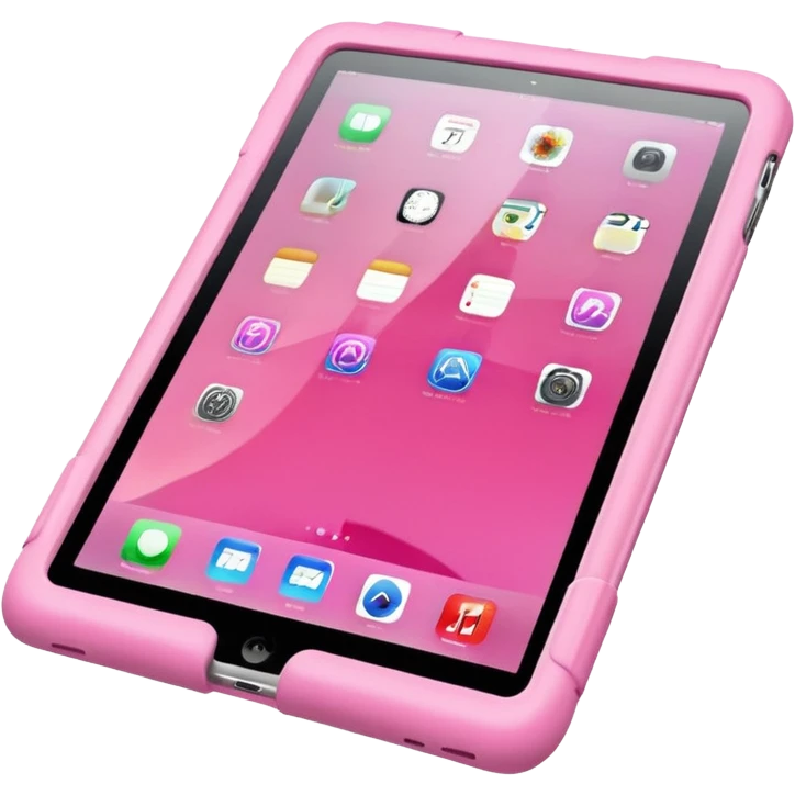 Make a iPad with pink case emoji