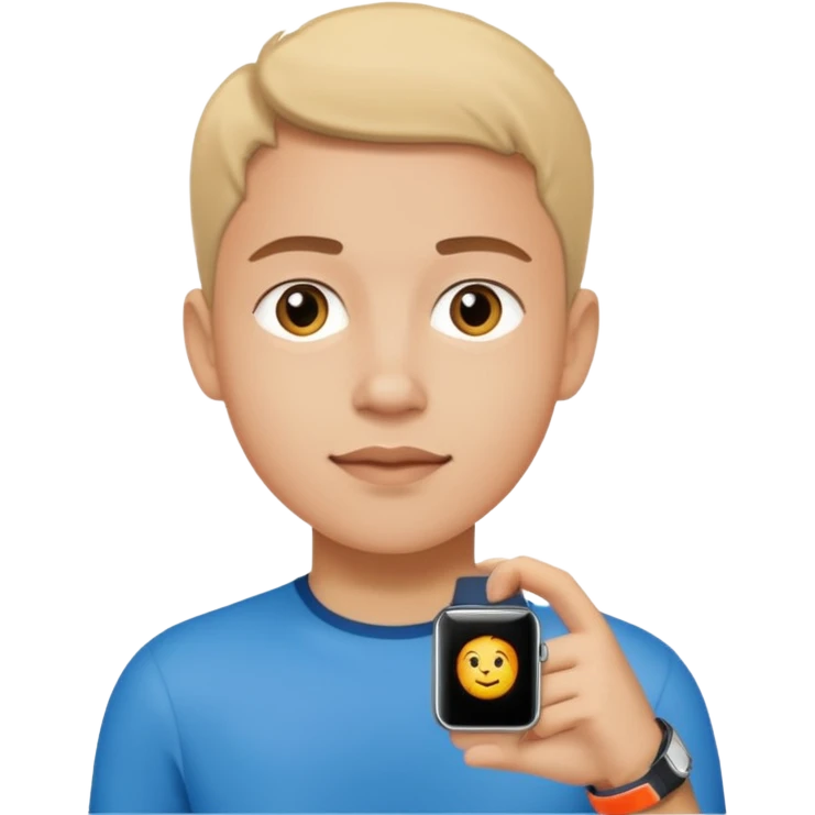 Young person wearing a smartwatch emoji