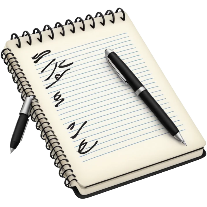 notebook with pe*n scripts  emoji