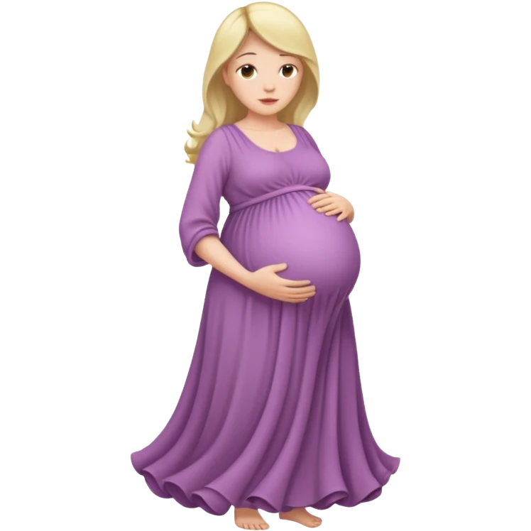 very heavily pregnant overdue woman emoji