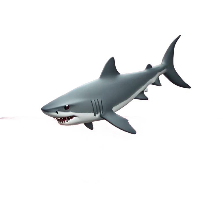 Shark swimming in red water  emoji