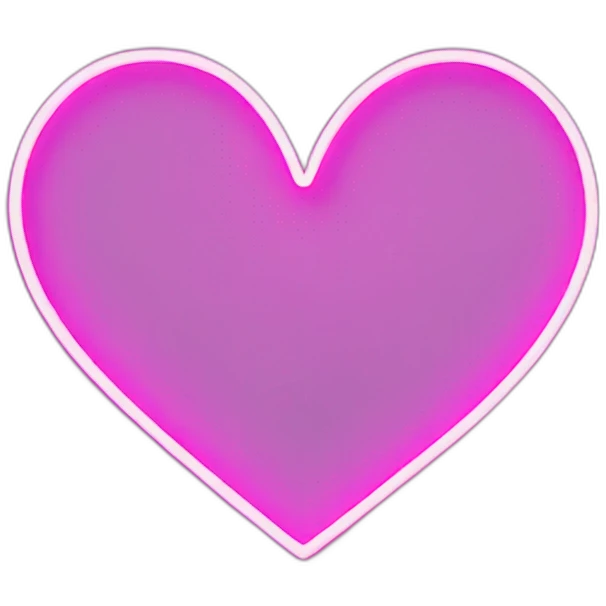 neon sign heart outline emoji
