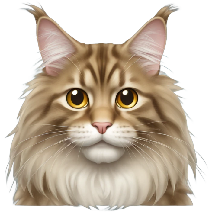 Maine Coon cat shows thumbs down emoji
