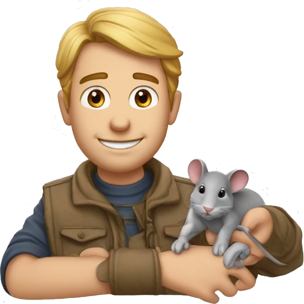 Main manche avec le mouse replié dans le premier doigt replié emoji