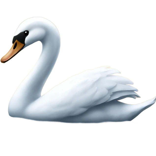 Swan on water emoji