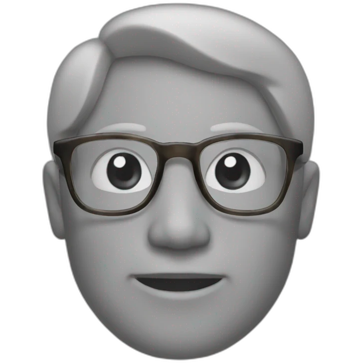 🗿 with glasses  emoji