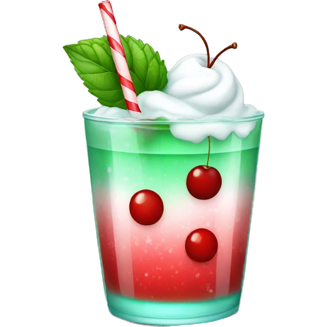 Peppermint soda with a cherry emoji