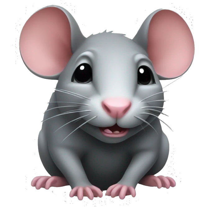 Big rat with roses  emoji