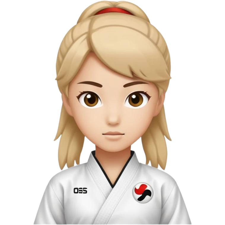 A girl in a teakwondo  emoji