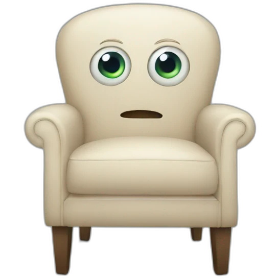 chair with eyes emoji