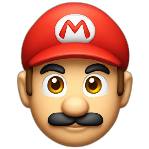 Mario with red hat emoji