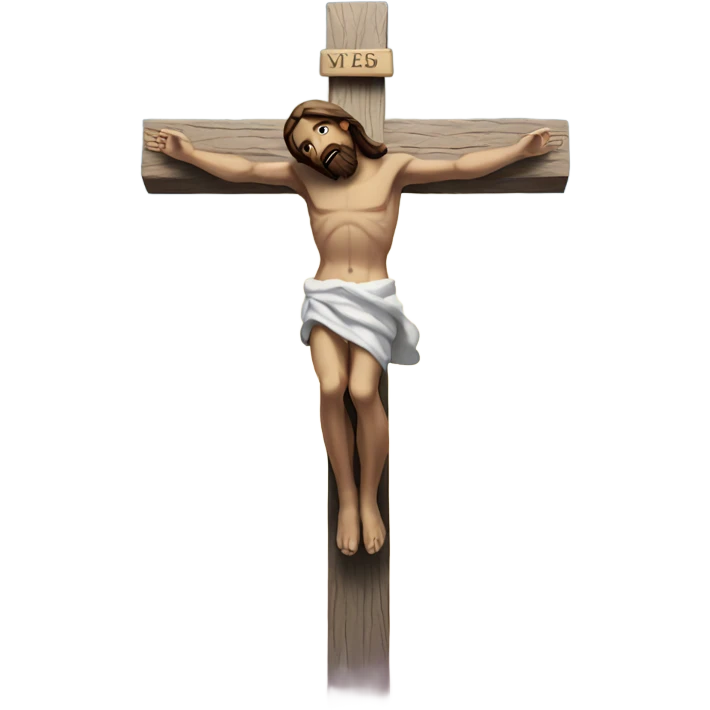 Jesus on a cross in the clouds emoji