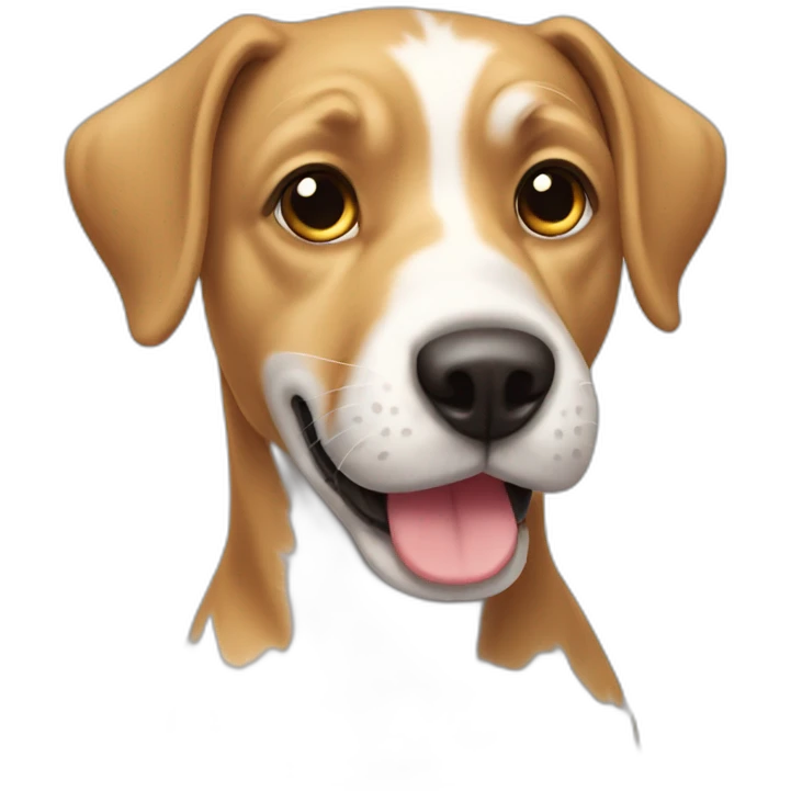 Chien sur un chat emoji