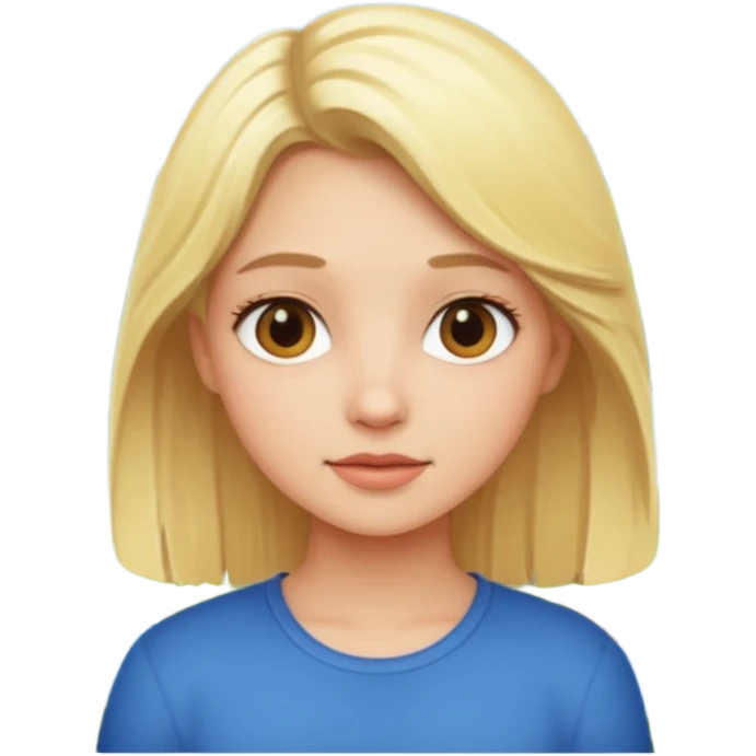blonde girl in nature emoji