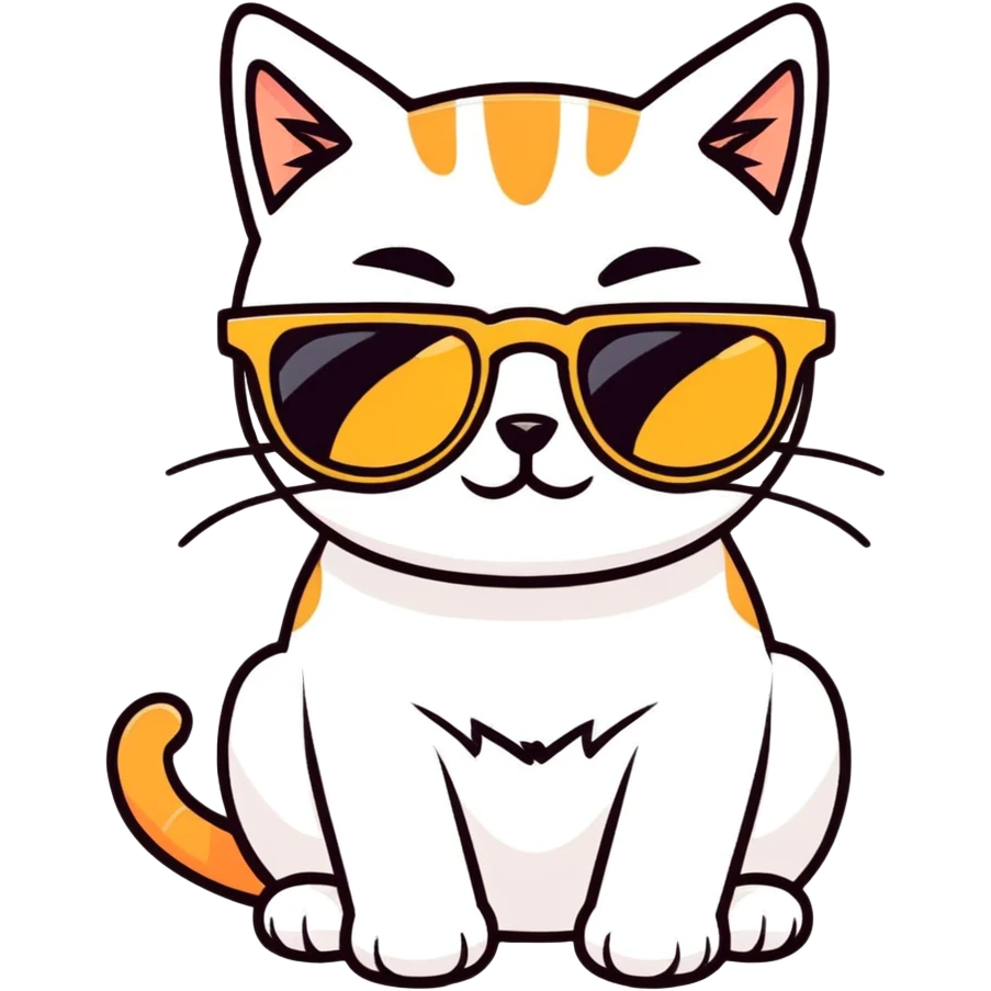 Cat with sunglasses emoji