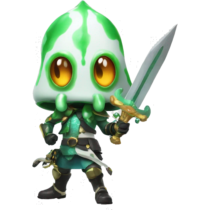 splatoon warrior squid with sword emoji