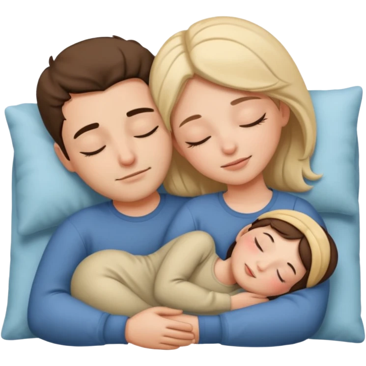 Sleeping romance couple emoji
