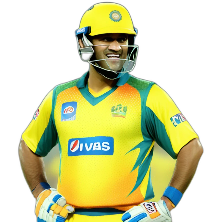Ms dhoni in yellow jerst emoji