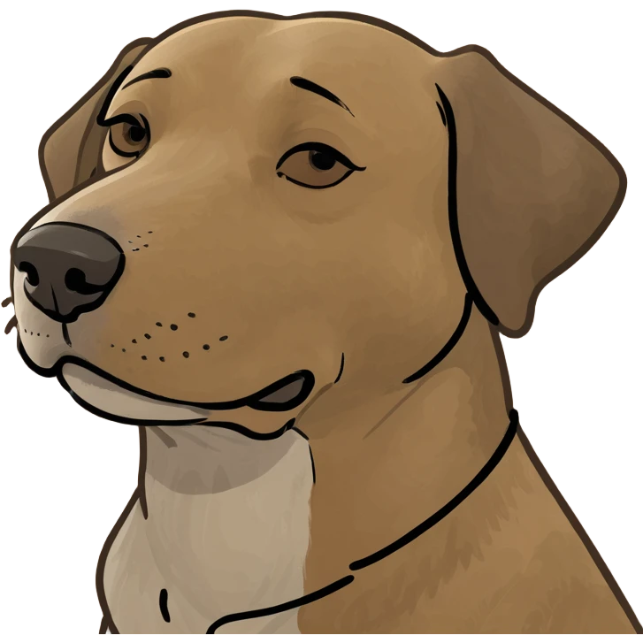 Brown Dog looking away with eyes closed emoji
