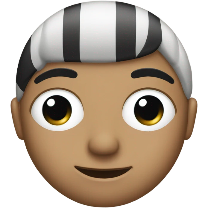 Emoji with black stripes under eye emoji