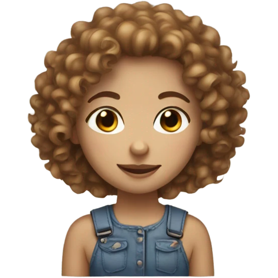 pale brown curly haired girl emoji